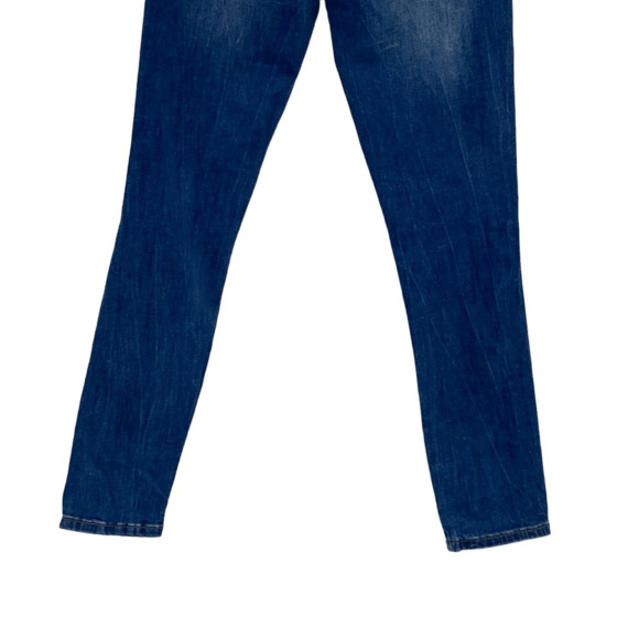 True Craft Blue Denim Floral Embroidery Ripped Skinny Jeans Medium Wash Size 3 - Picture 6 of 11